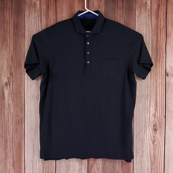Greyson Mens XXL Black Pima Cotton Modal Short Sleeve Golf Polo Shirt Stretch - Picture 1 of 13